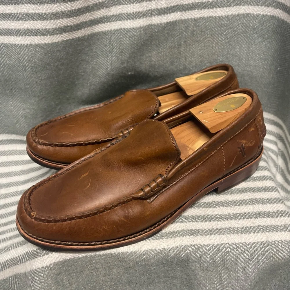 Frye “Whisky” Brown Slip on Dress Shoes Size‎ 8